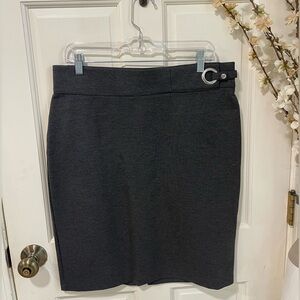 Grey stretch pencil skirt L